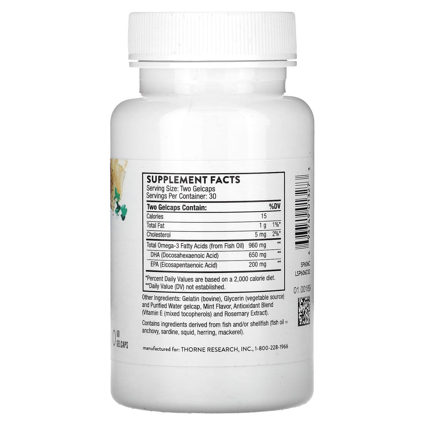 Thorne, Advanced DHA, 60 Gelcaps - Image 2