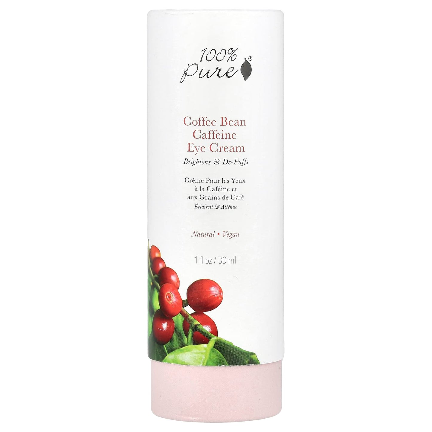 100% Pure Coffee Bean Caffeine Eye Cream for Brighter, Smoother Eyes - Image 2