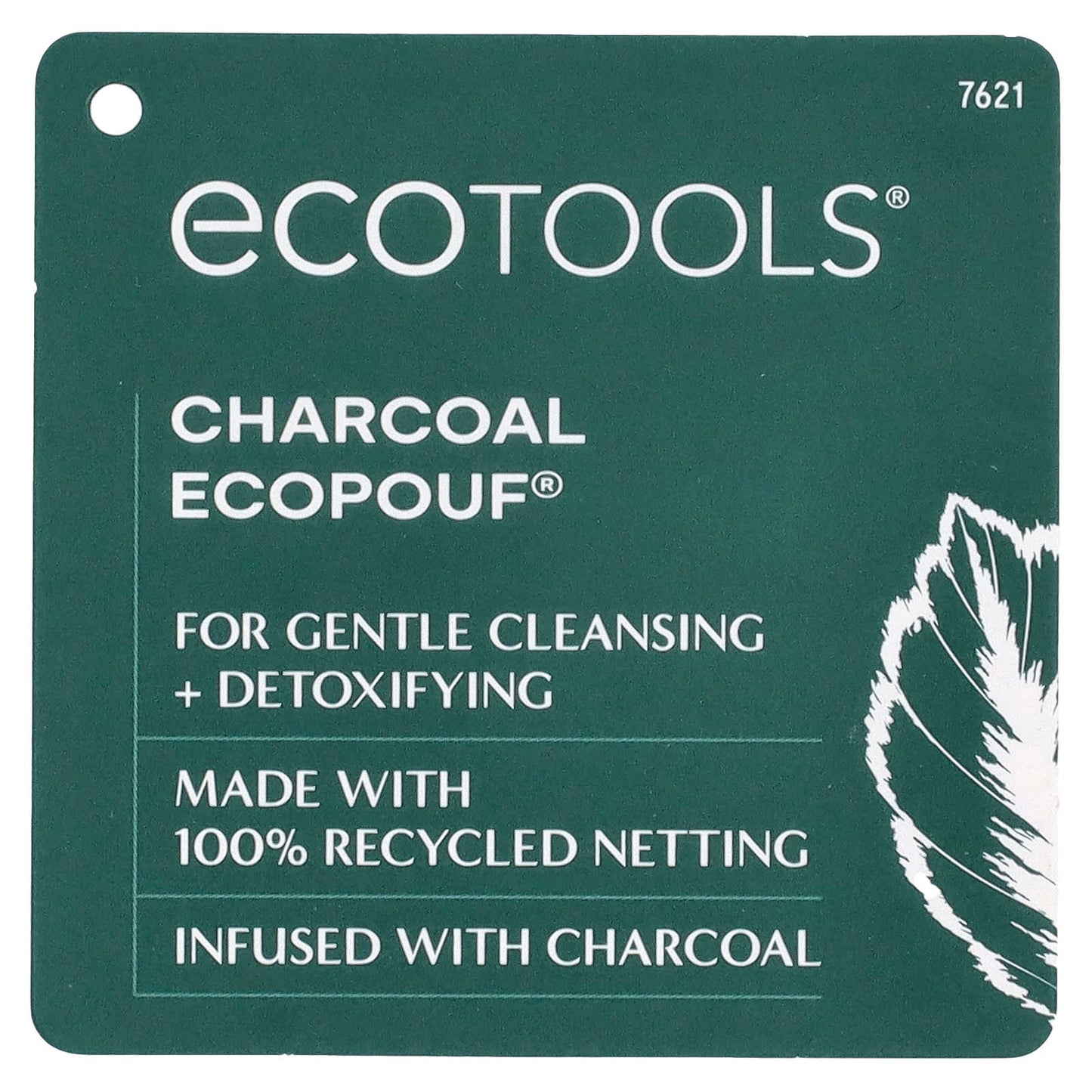 EcoTools Charcoal EcoPouf: Gentle Charcoal Bath Sponge for Detoxifying Cleansing - Image 2