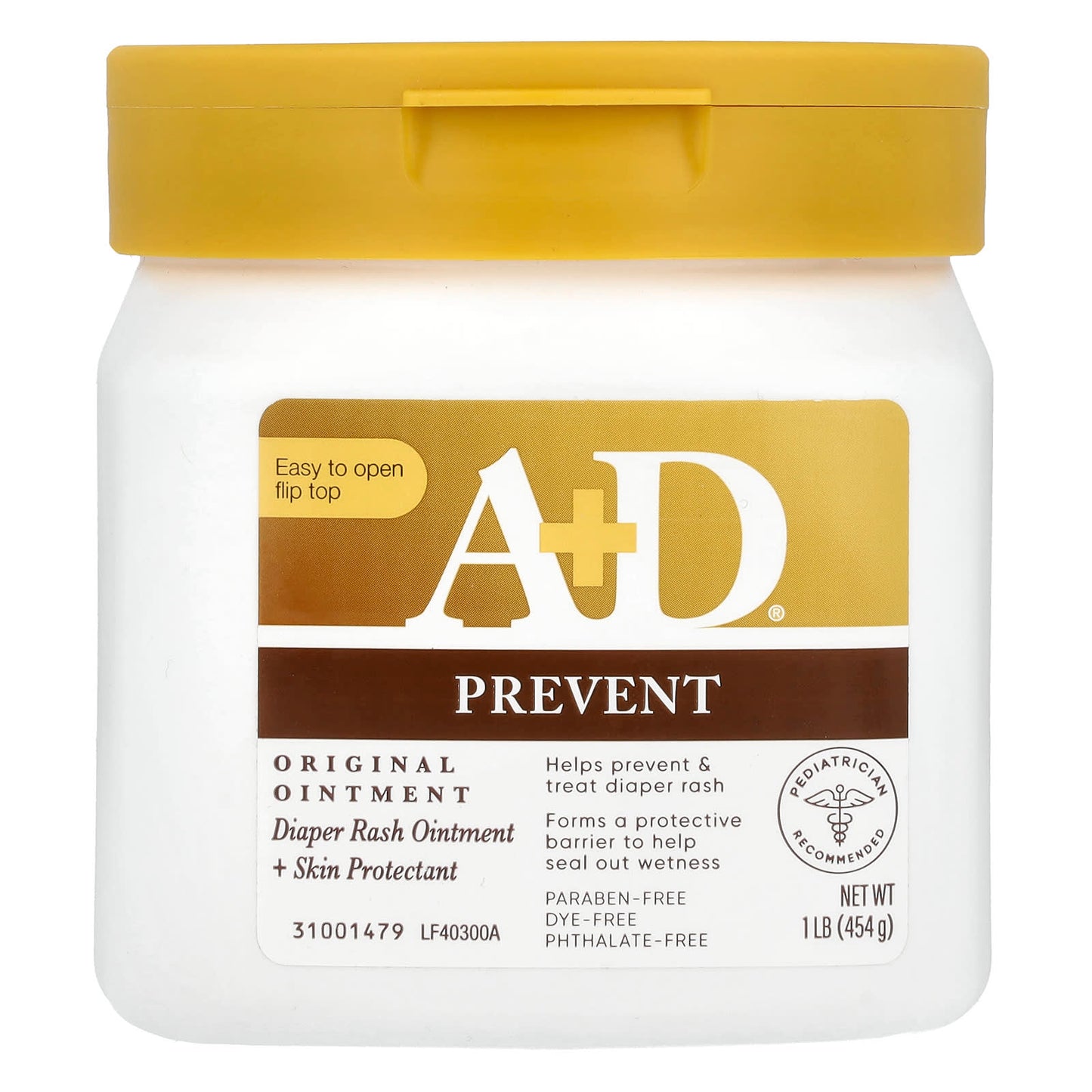 A&D Diaper Rash Ointment + Skin Protectant, 1 lb - Image 1