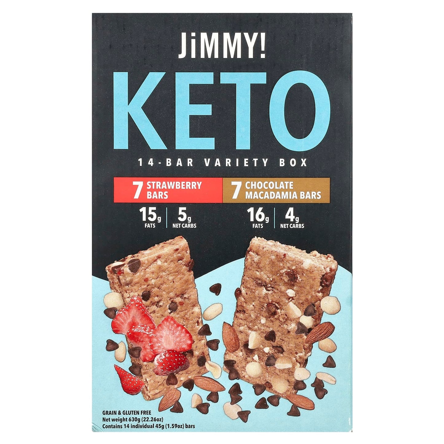 JiMMY! Lean Protein Bars Variety Box - Keto Friendly, Low Carb, High Fat - Image 1