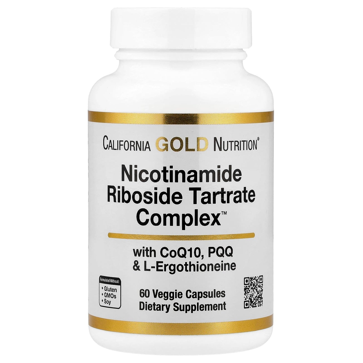 California Gold Nutrition Nicotinamide Riboside Tartrate (NRT) Complex 250mg - Image 1