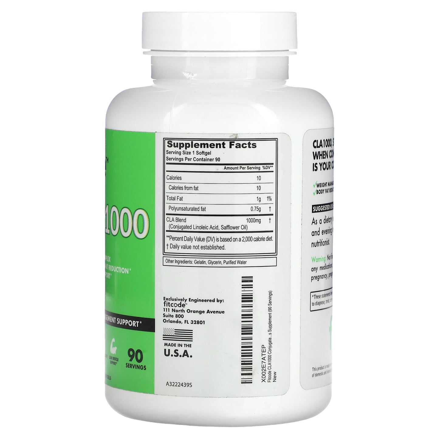 Fitcode CLA1000 1000mg - Natural Weight Management Support - Image 2