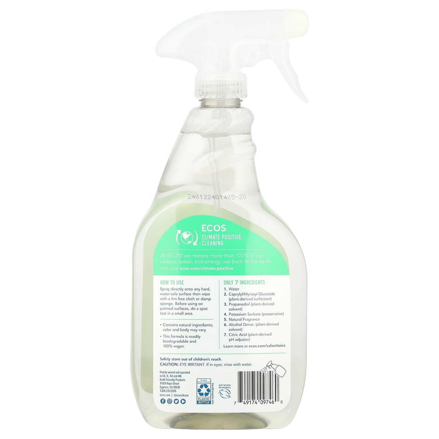 All Purpose Cleaner, Earth Friendly, Plant Powered, 22 fl oz - Image 2