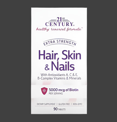 21st Century, Extra Strength Hair, Skin & Nails, 90 Tablets