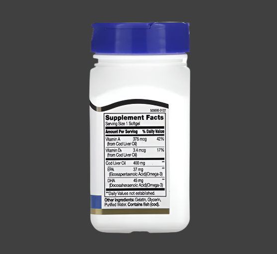 21st Century, Norwegian Cod Liver Oil, 400 mg, 110 Softgels