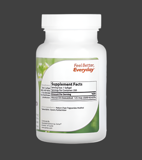 Zahler, Vitamin D3, Advanced D3 Formula, 125 mcg (5,000 IU), 250 Softgels, Expiry"06/2026
