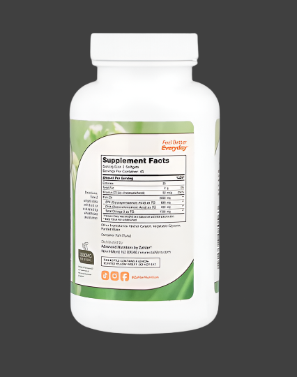 Zahler, Omega 3 Platinum+D™, Advanced Omega 3 Fish Oil + Vitamin D3, 90 Softgels, Expiry"06/2027