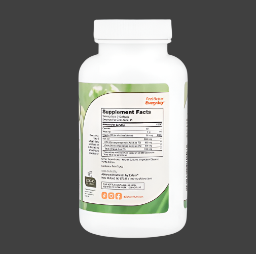 Zahler, Omega 3 Platinum+D™, Advanced Omega 3 Fish Oil + Vitamin D3, 90 Softgels, Expiry"06/2027