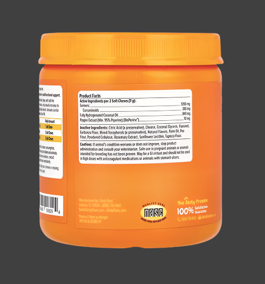 Zesty Paws, Turmeric Curcumin Bites™ for Dogs, Multifunctional, All Ages, Bacon, 90 Soft Chews, 11.1 oz (315 g), Exp"05/2025