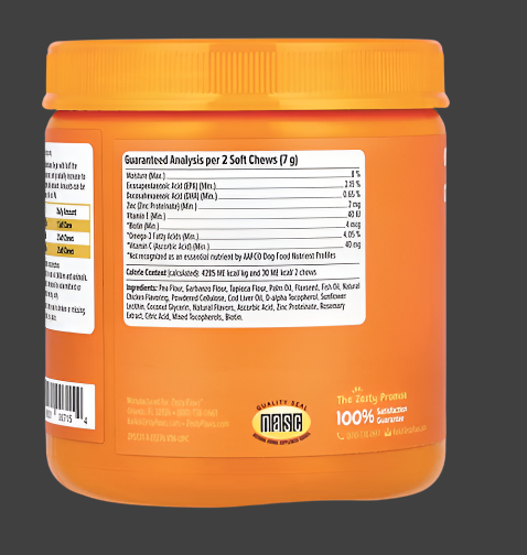 Zesty Paws, Skin & Coat Bites, For Dogs, All Ages, Chicken, 90 Soft Chews, 11.1 oz (315 g),Expiry"05/2026