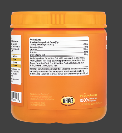 Zesty Paws, Urinary Tract Bites, For Dogs, All Ages, Chicken, 90 Soft Chews, 11.1 oz (315 g), Expiry"05/2025