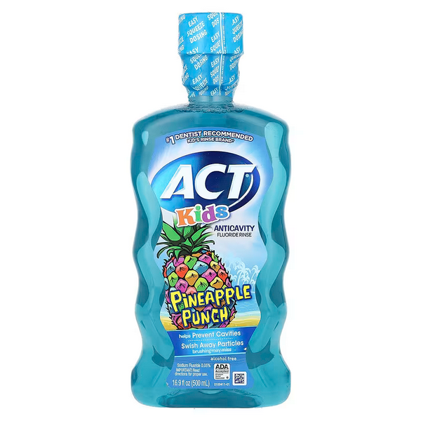 Act, Kids, Anticavity Fluoride Rinse, Alcohol Free, Bubble Gum Blowout, 16.9 fl oz (500 ml)