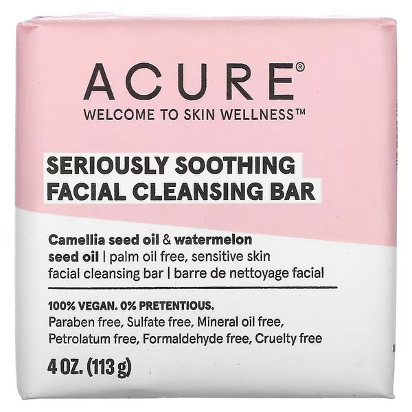 ACURE, Seriously Soothing Facial Cleansing Bar, 4 oz (113 g)