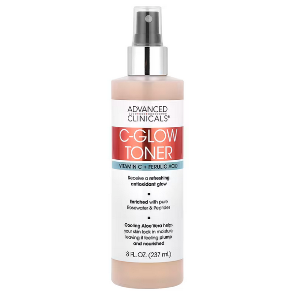 Advanced Clinicals, C-Glow Toner, Vitamin C + Ferulic Acid, 8 fl oz (237 ml)