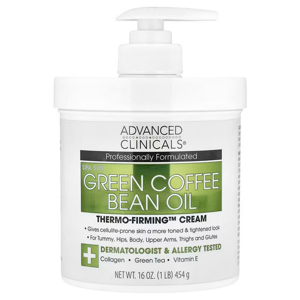 Advanced Clinicals, Green Coffee Bean Oil, Thermo-Firming™ Cream, 16 oz