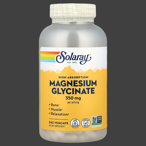 2 x SOLARAY, Magnesium Glycinate, 350mg, 2 x 240 caps