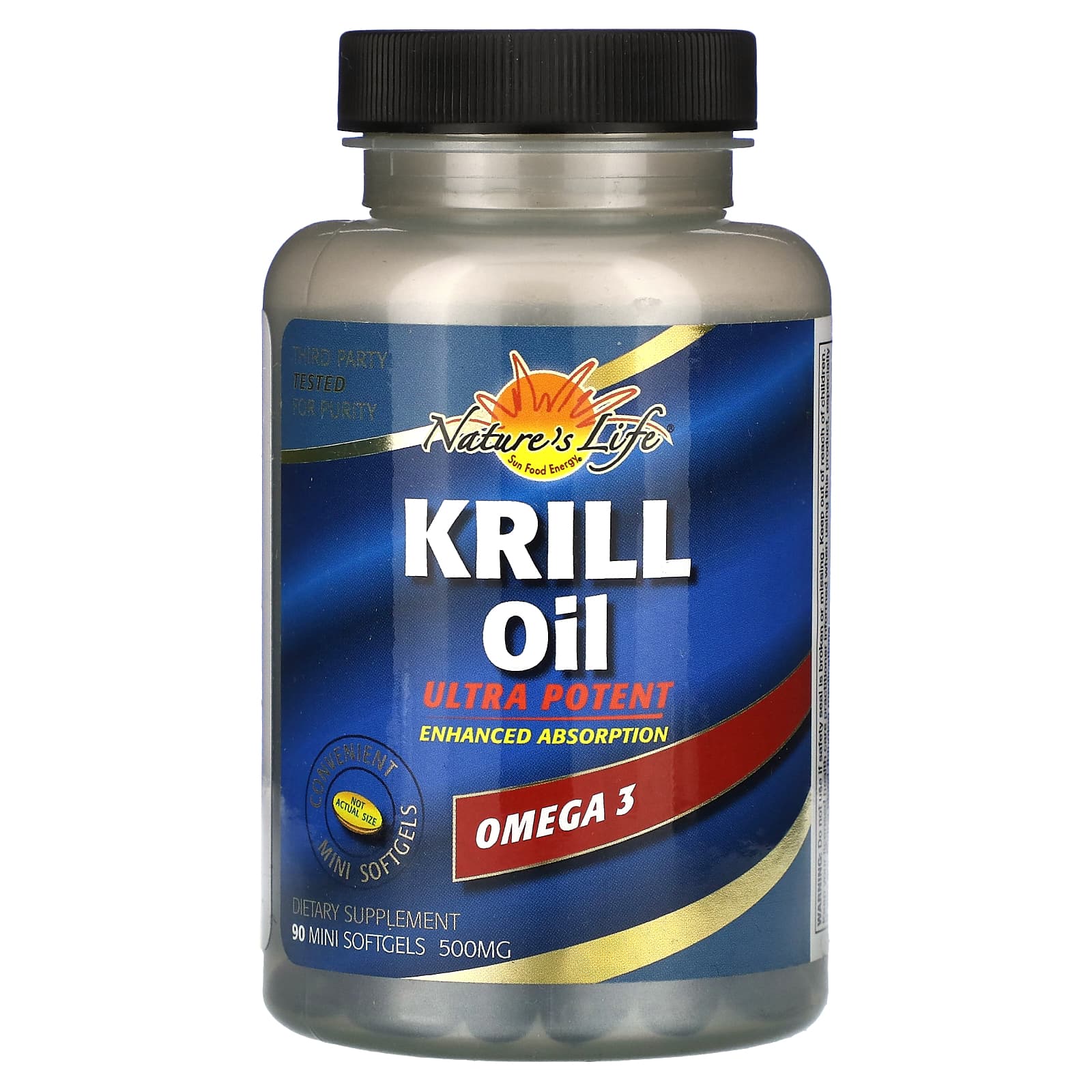 Nature's Life, Krill Oil, 500 mg, 90 Mini Softgels - Image 1