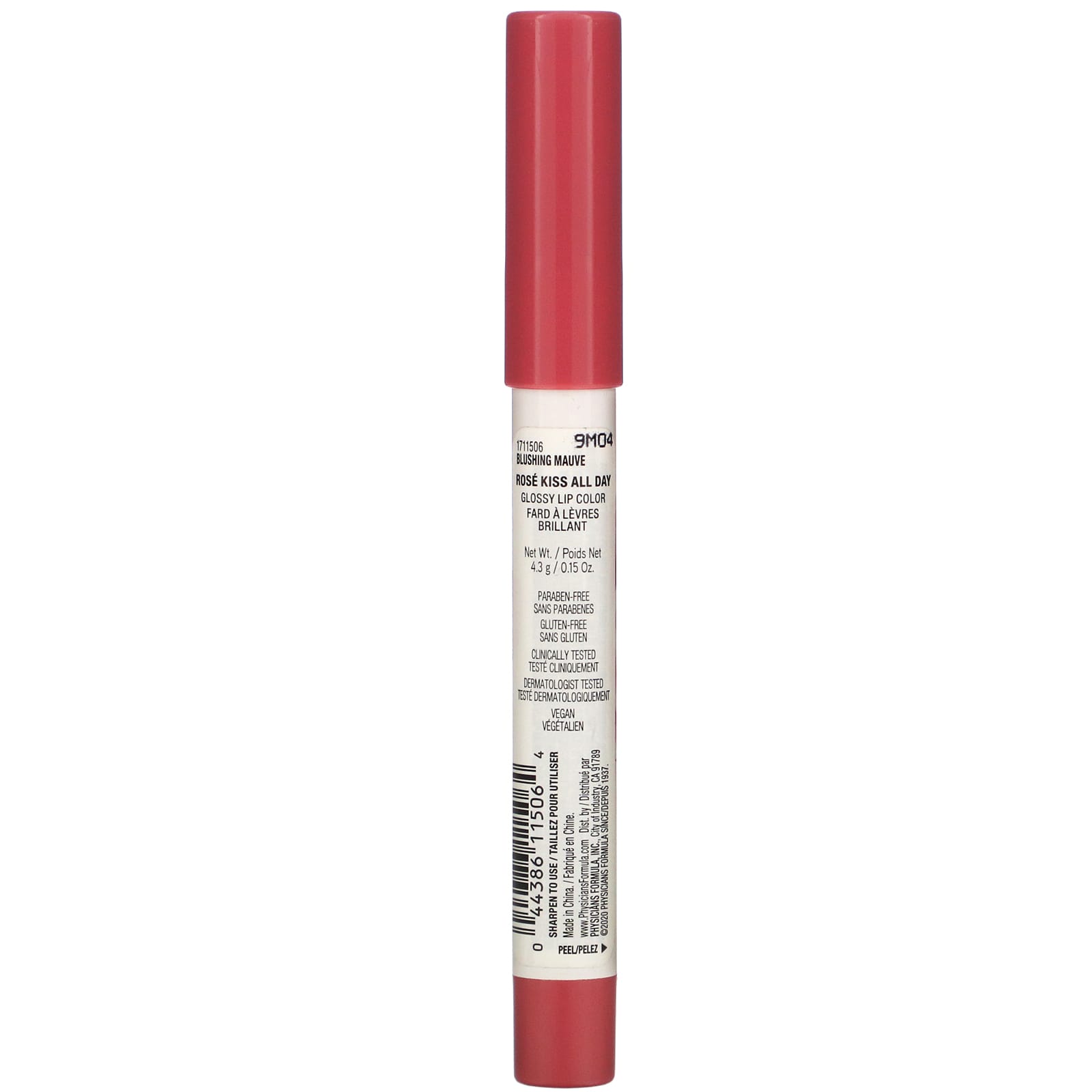 Physicians Formula, Rosé Kiss All Day, Glossy Lip Color, 1711506 Blushing Mauve, 0.15 oz (4.3 g) - Image 2