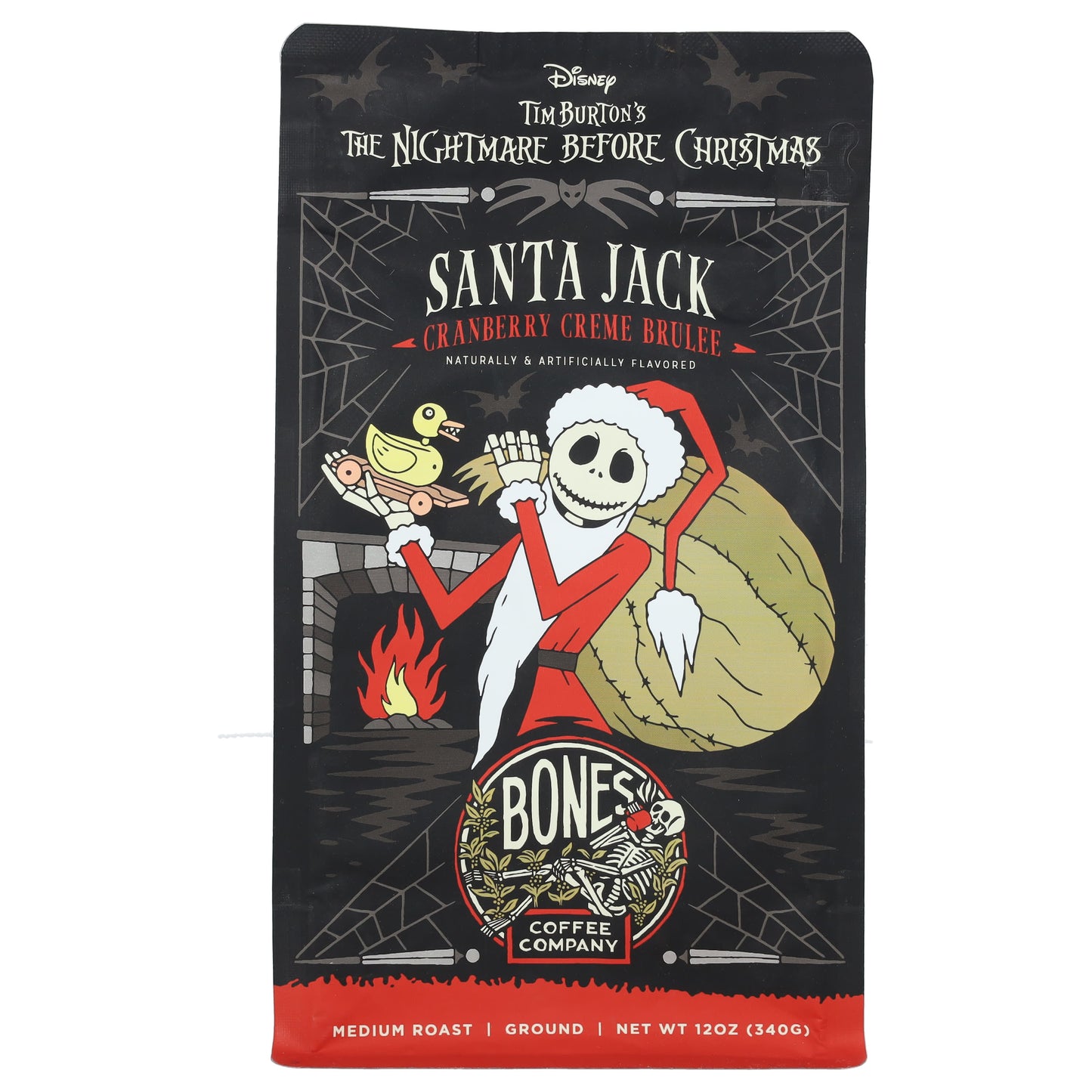 Bones Coffee: Cranberry Creme Brulee, Medium Roast, 12 oz - Image 1