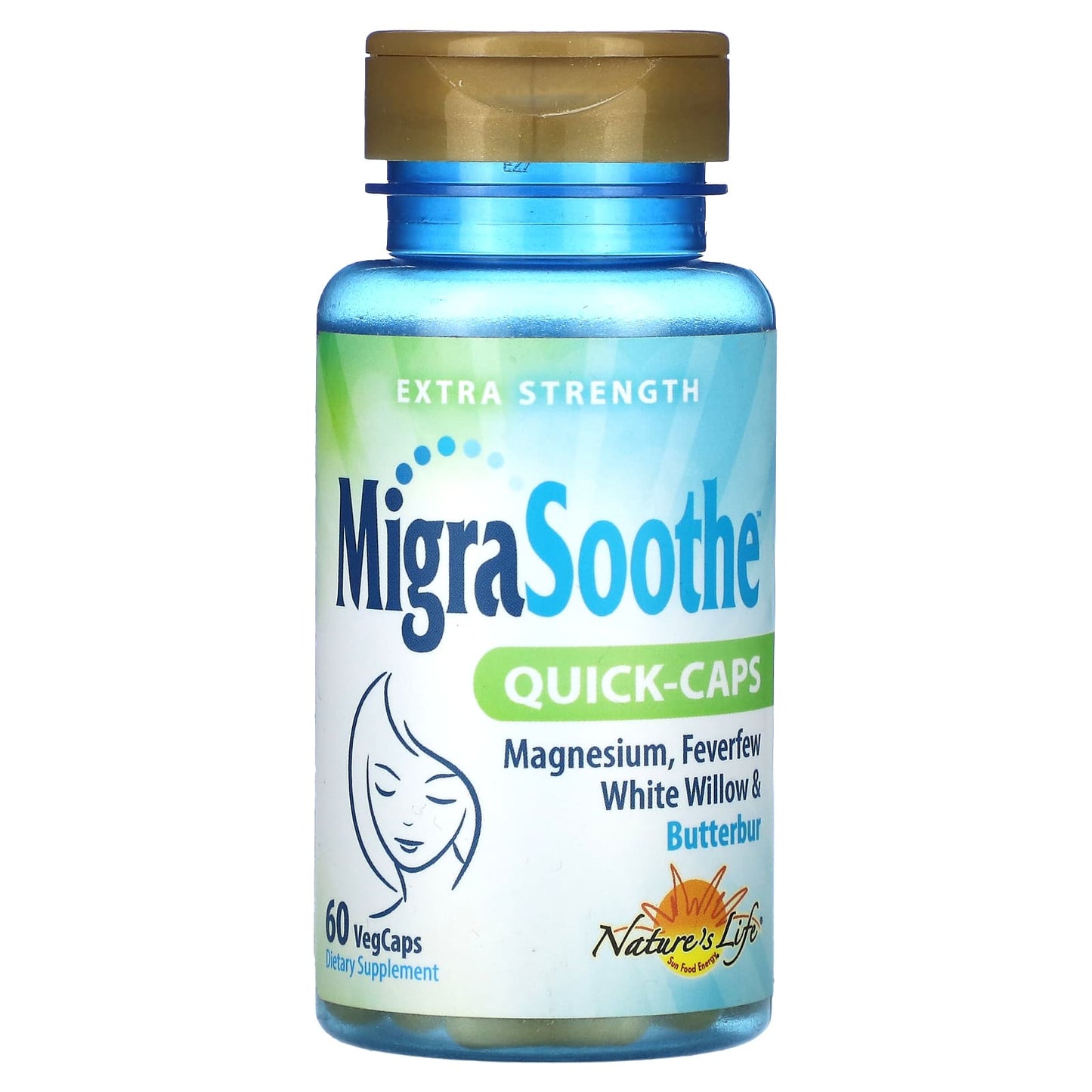 Nature's Life, MigraSoothe, Quick-Caps, Extra Strength, 60 VegCaps - Image 1