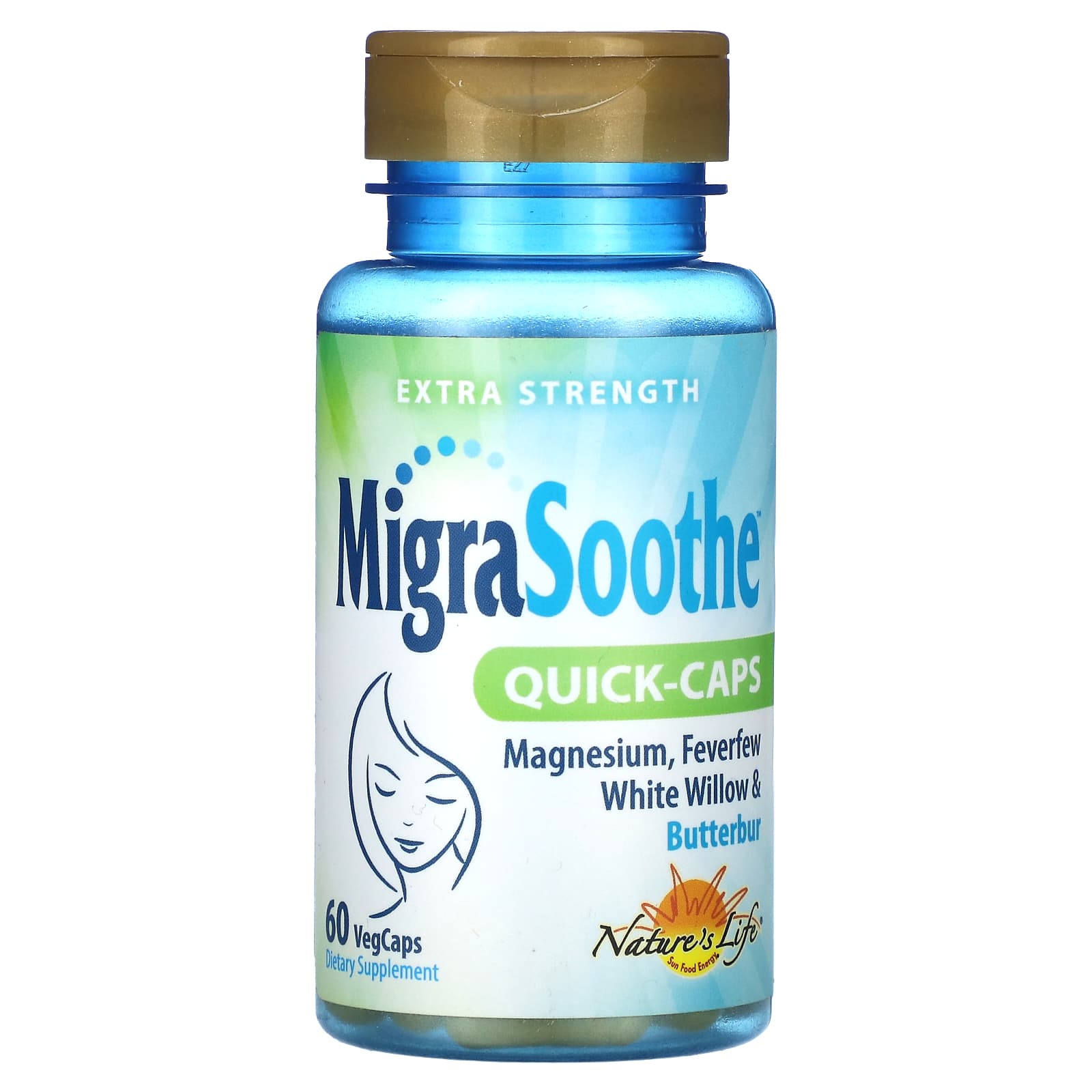 Nature's Life, MigraSoothe, Quick-Caps, Extra Strength, 60 VegCaps - Image 1