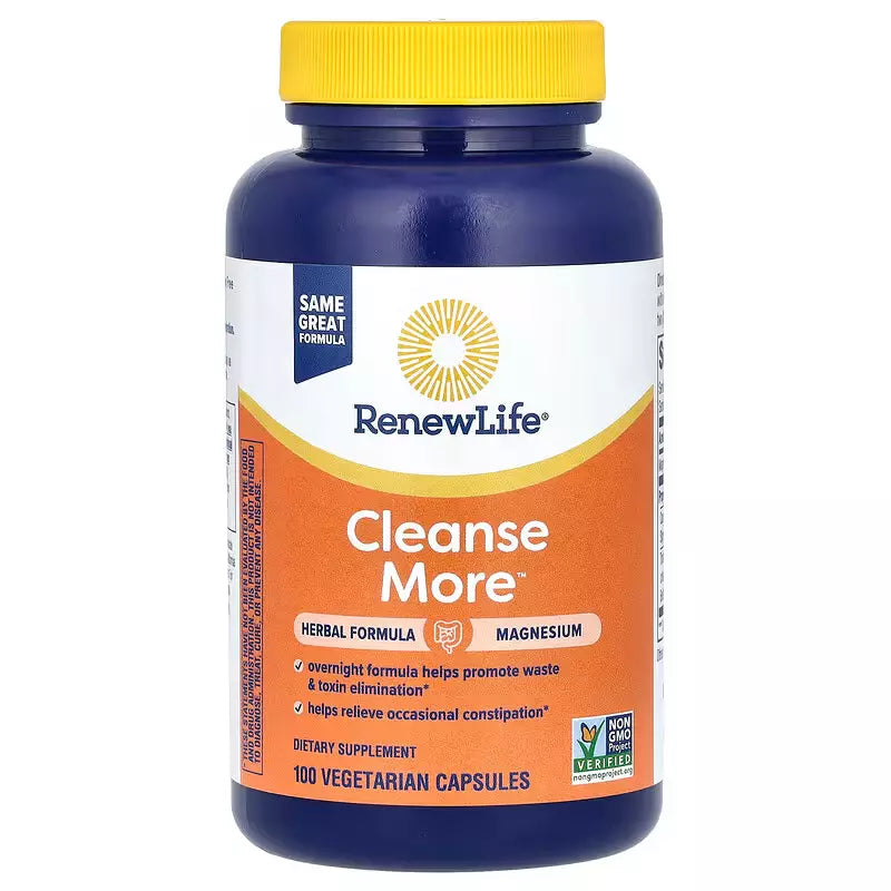 Renew Life, Cleanse More, 100 Vegetarian Capsules, Expiry: 2026