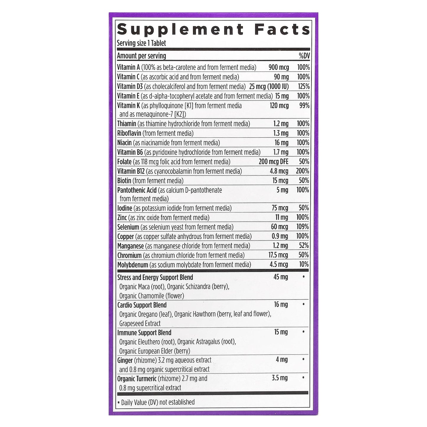 New Chapter, One Daily Every Man's™ Multivitamin, 96 Vegetarian Tablets - Image 2