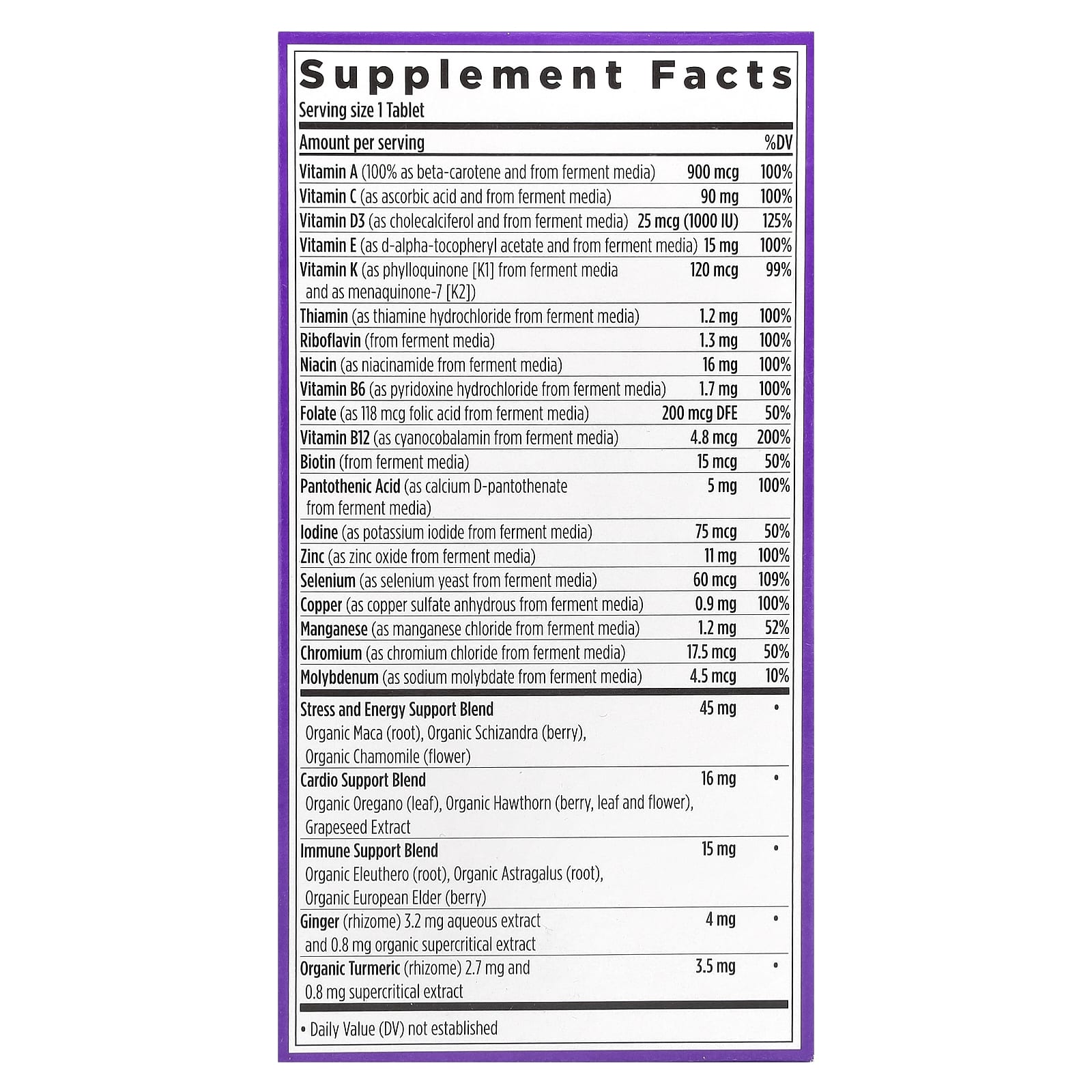 New Chapter, One Daily Every Man's™ Multivitamin, 96 Vegetarian Tablets - Image 2