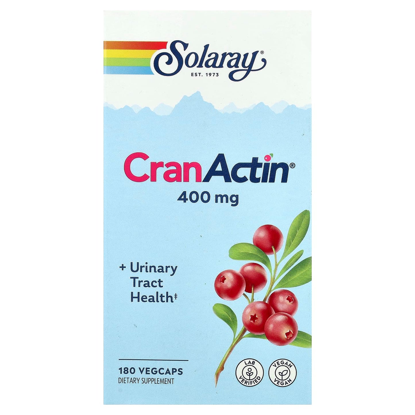 Solaray, CranActin®, Urinary Tract Health, 180 VegCaps - Image 1
