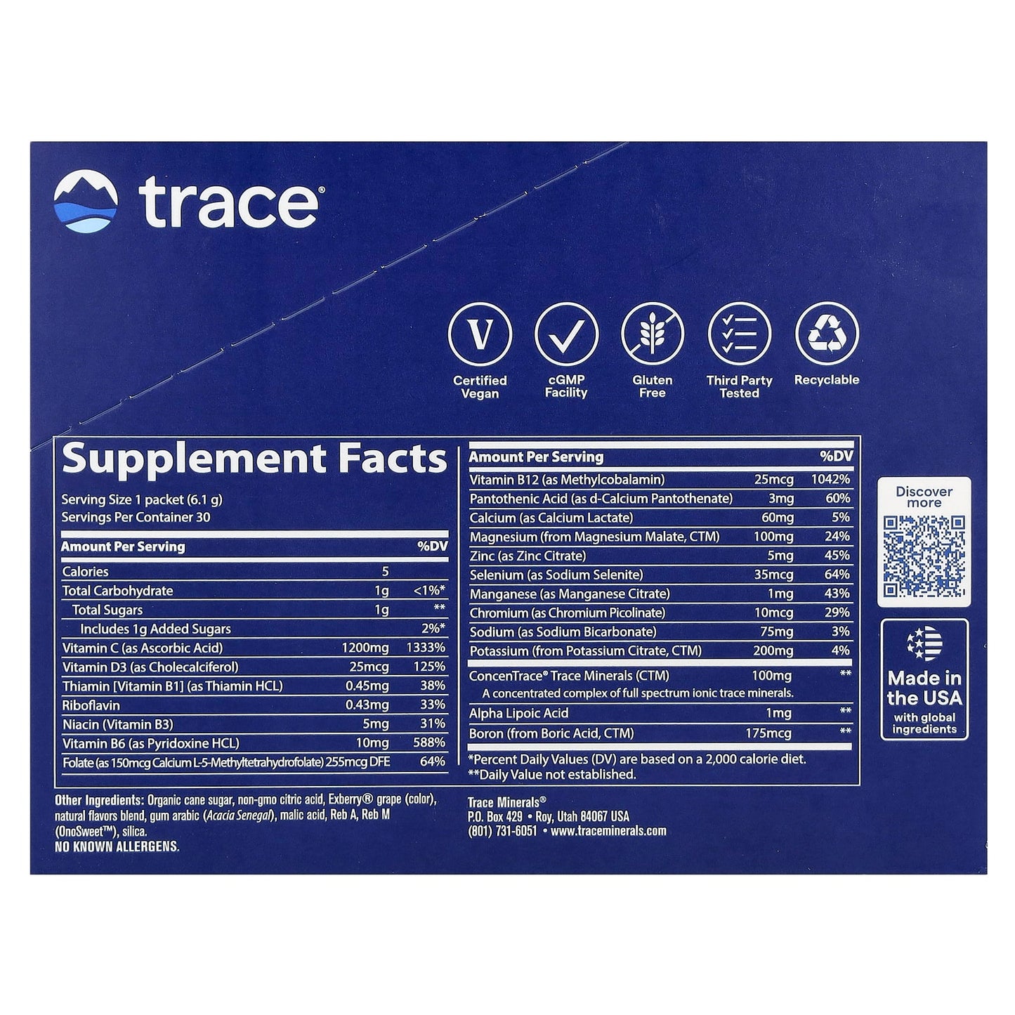 Trace, Power Pak, Acai Berry, 30 Stick Packets, 0.22 oz (6.1 g) Each - Image 2