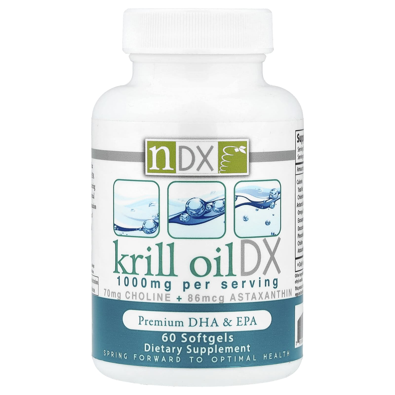 Natural Dynamix (NDX), Krill Oil DX, Premium DHA & EPA, 60 Softgels - Image 1