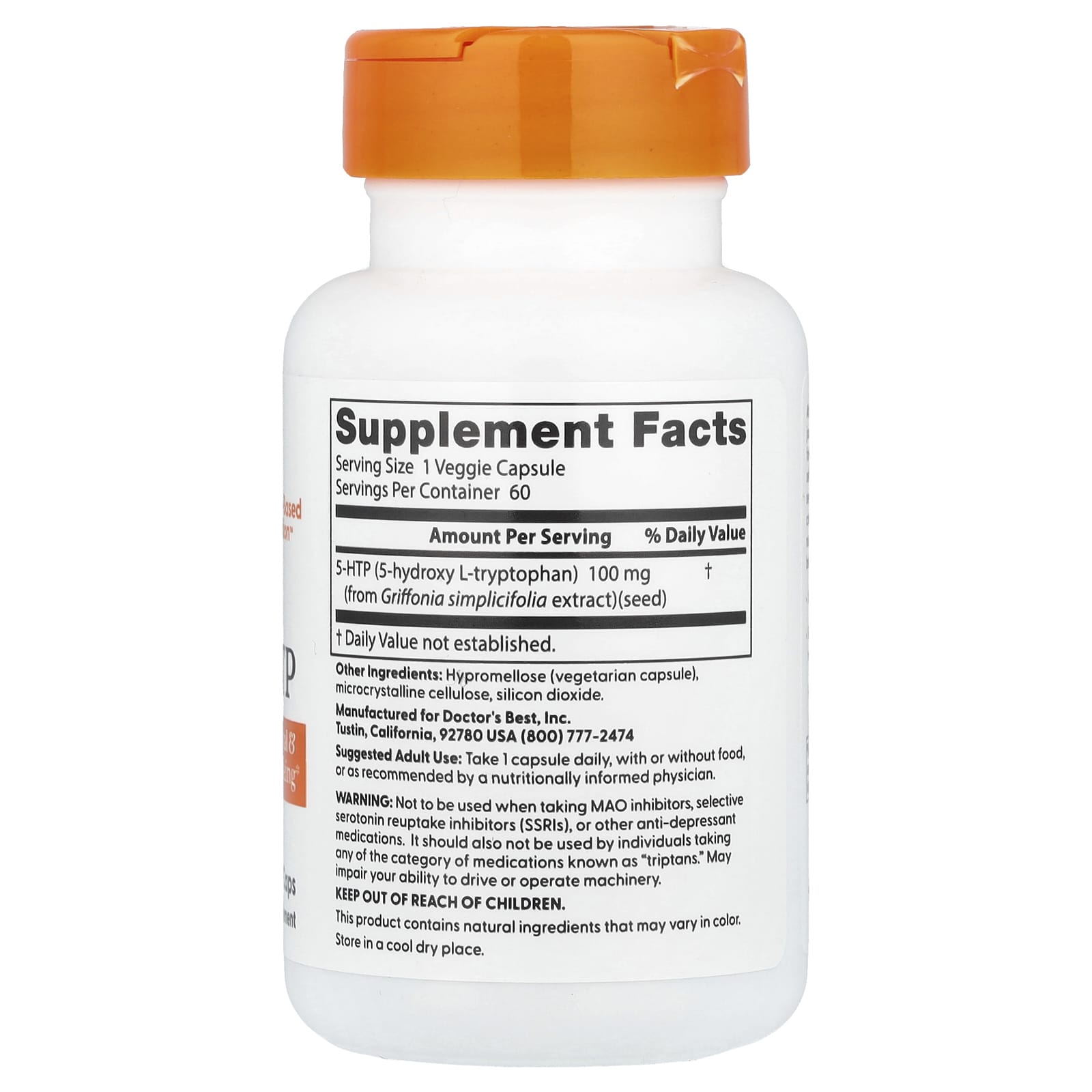 Doctor's Best 5-HTP 100mg for Mood Support - Image 2