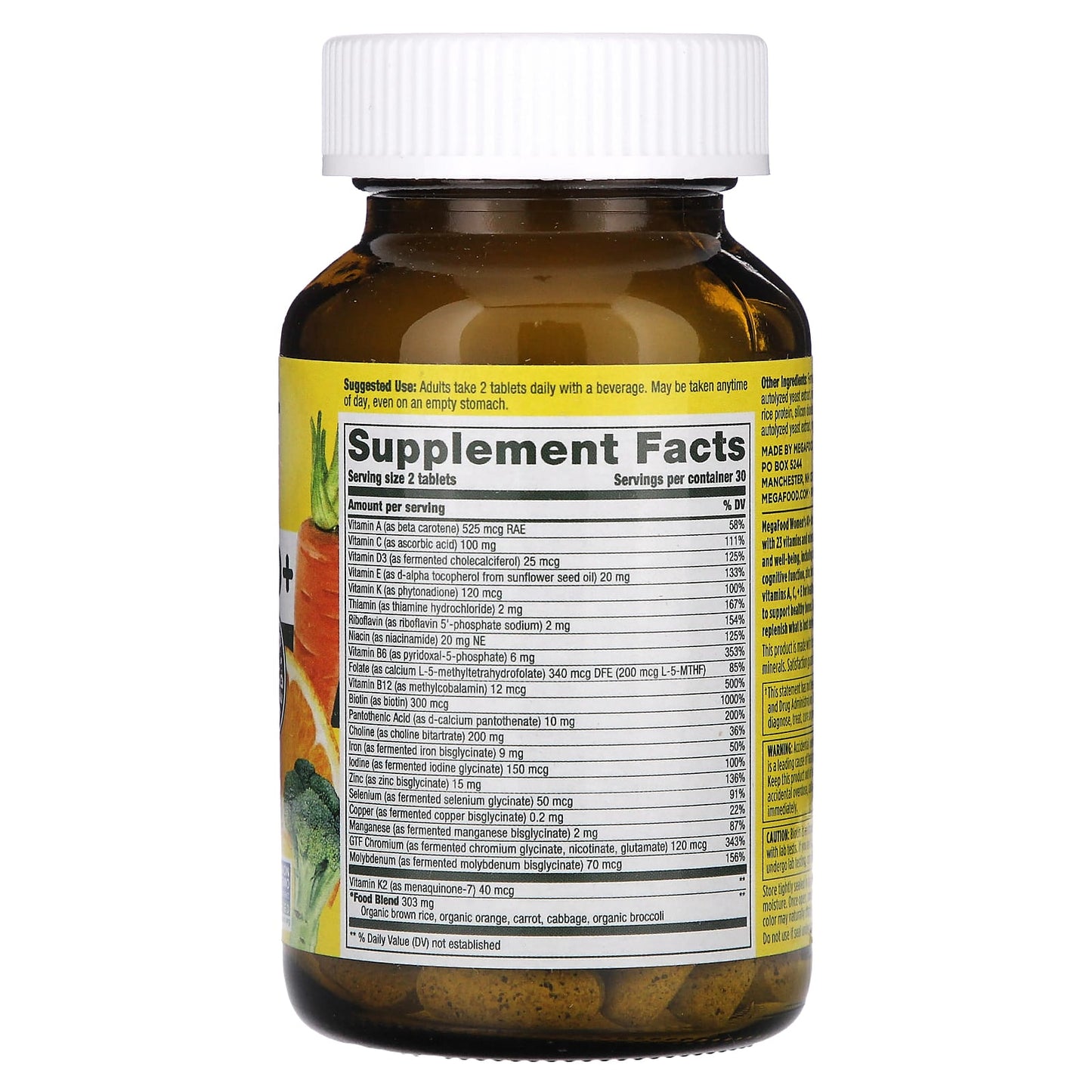 MegaFood, Women's  40+, Advanced Multivitamin, 60 Tablets - Image 2