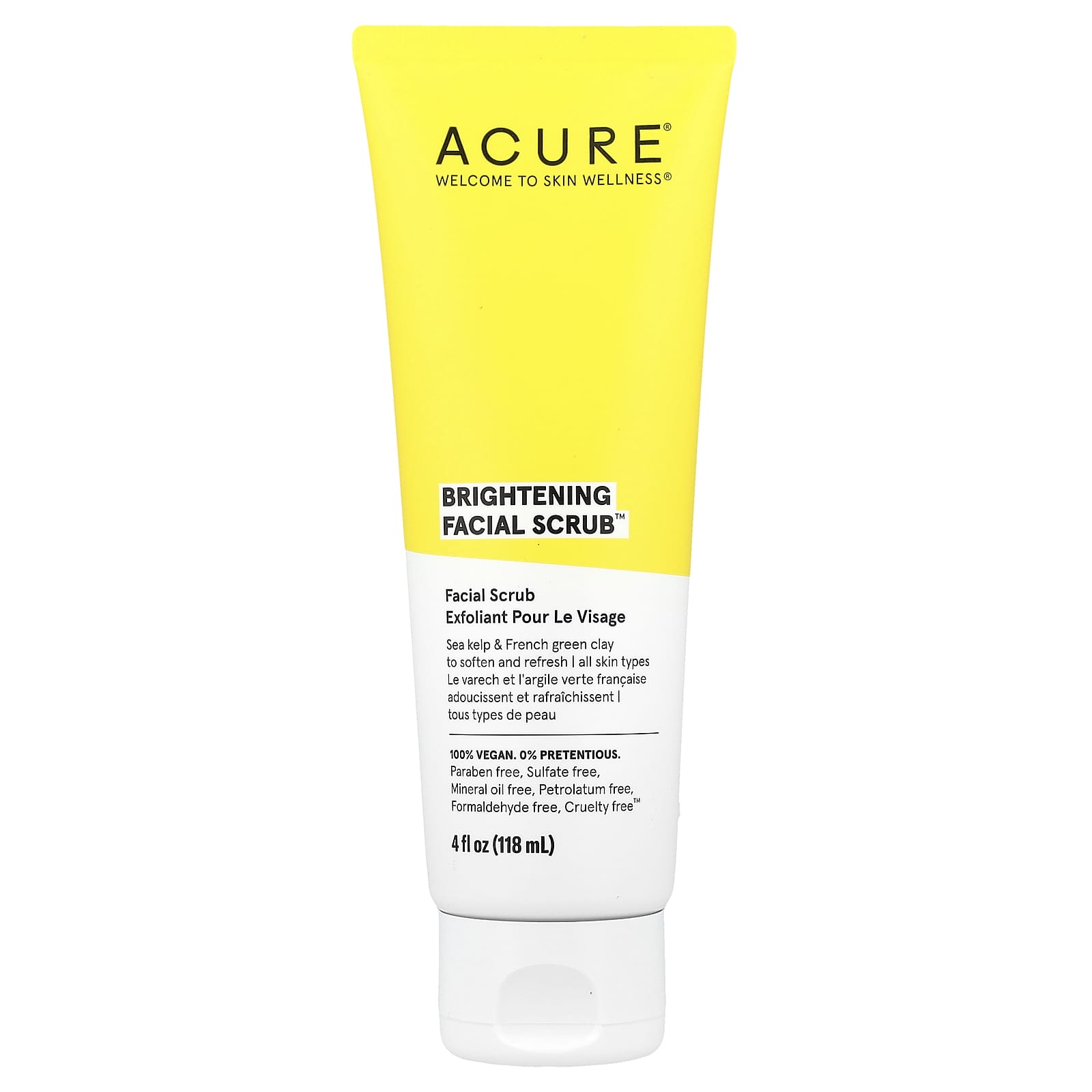 Brighten & Refresh with Acure's Vegan Facial Scrub, 4 fl oz - Image 1