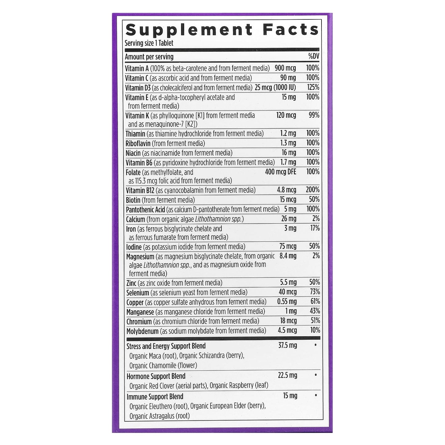 New Chapter, One Daily Every Woman's™ Multivitamin, 72 Vegetarian Tablets - Image 2