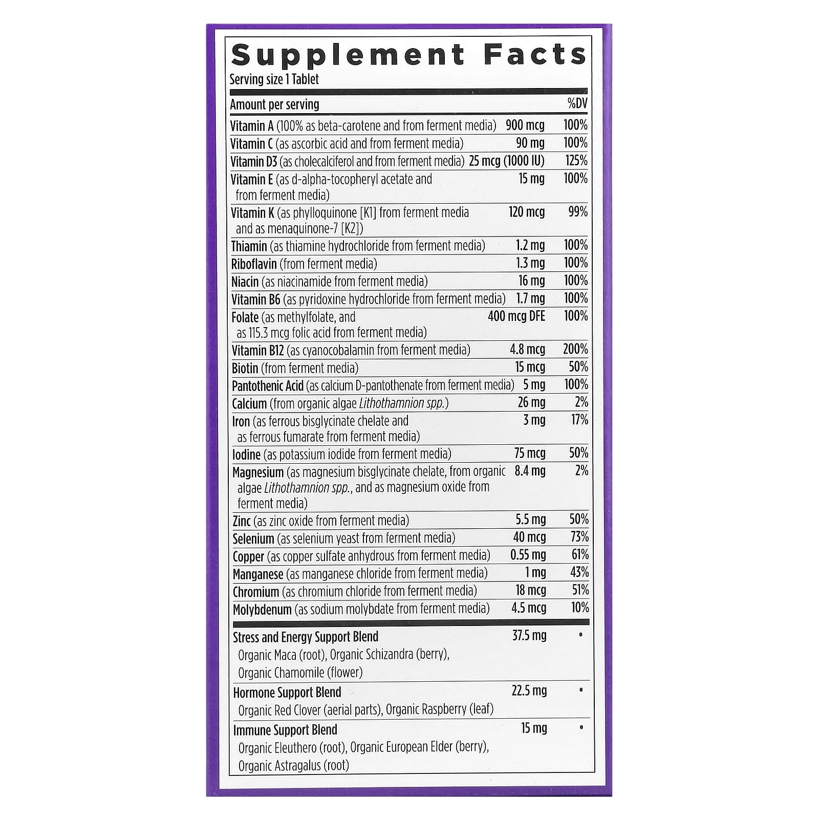 New Chapter, One Daily Every Woman's™ Multivitamin, 72 Vegetarian Tablets - Image 2