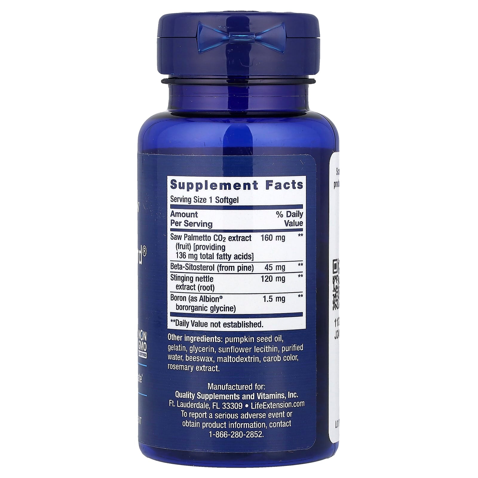 Life Extension, PalmettoGuard®, Saw Palmetto, Nettle Root and Beta-Sitosterol, 60 Softgels - Image 2