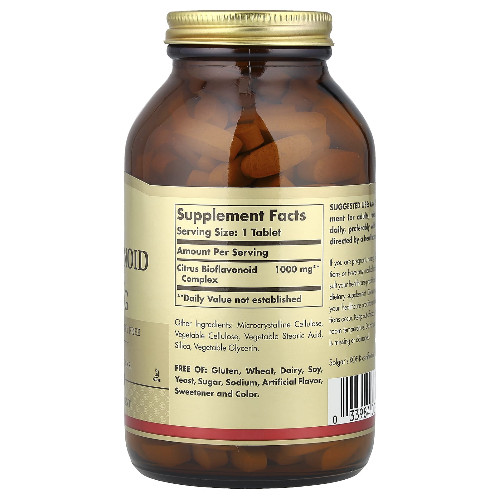Solgar, Citrus Bioflavonoid Complex, 1,000 mg, 250 Tablets - Image 2