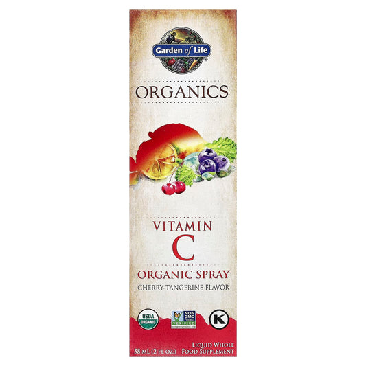 Garden of Life, Organics, Vitamin C Organic Spray, Cherry-Tangerine, 2 fl oz (58 ml)