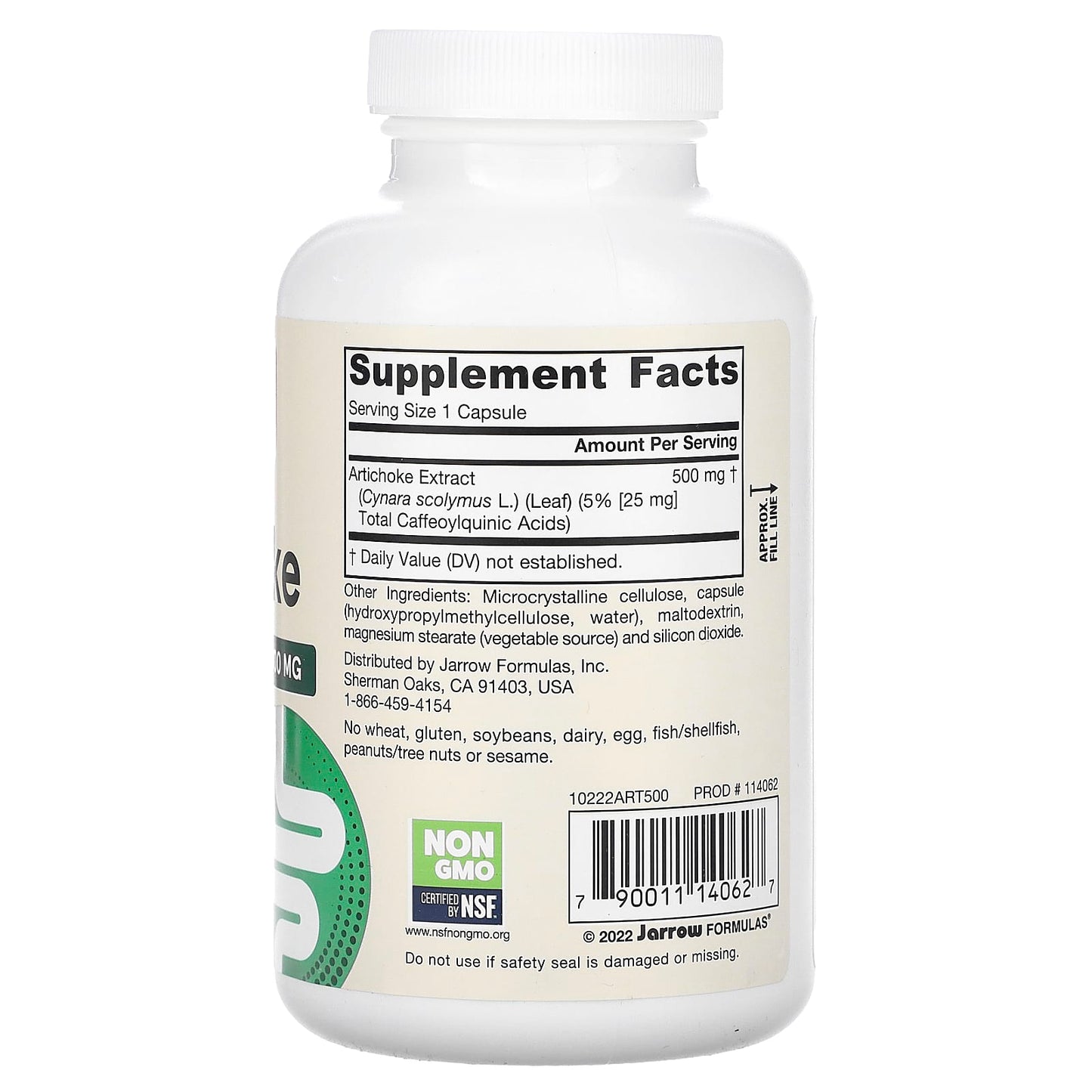 Jarrow Formulas Artichoke Extract, 500mg, 180 Veggie Capsules for Liver Health - Image 2