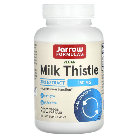 Support Liver Health with Jarrow Formulas Vegan Milk Thistle 150mg Capsules - Image 1