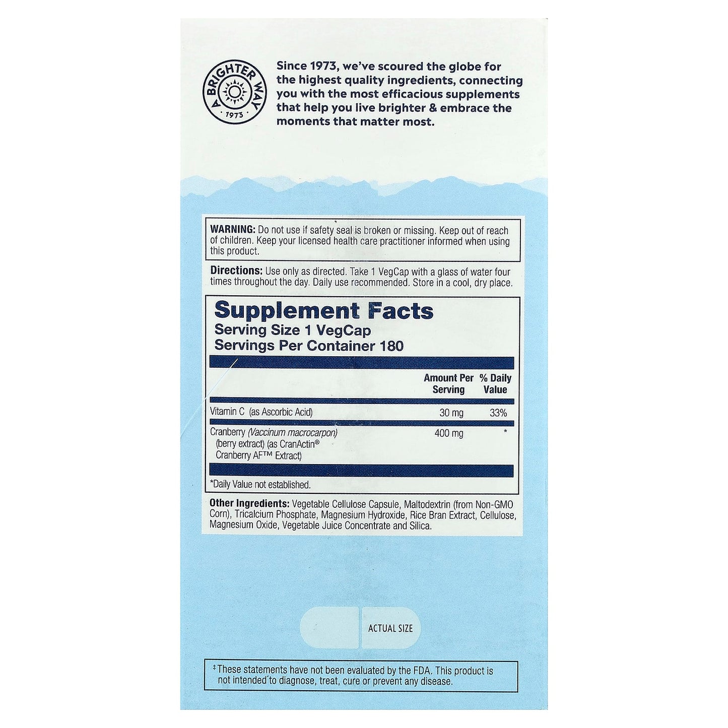 Solaray, CranActin®, Urinary Tract Health, 180 VegCaps - Image 2