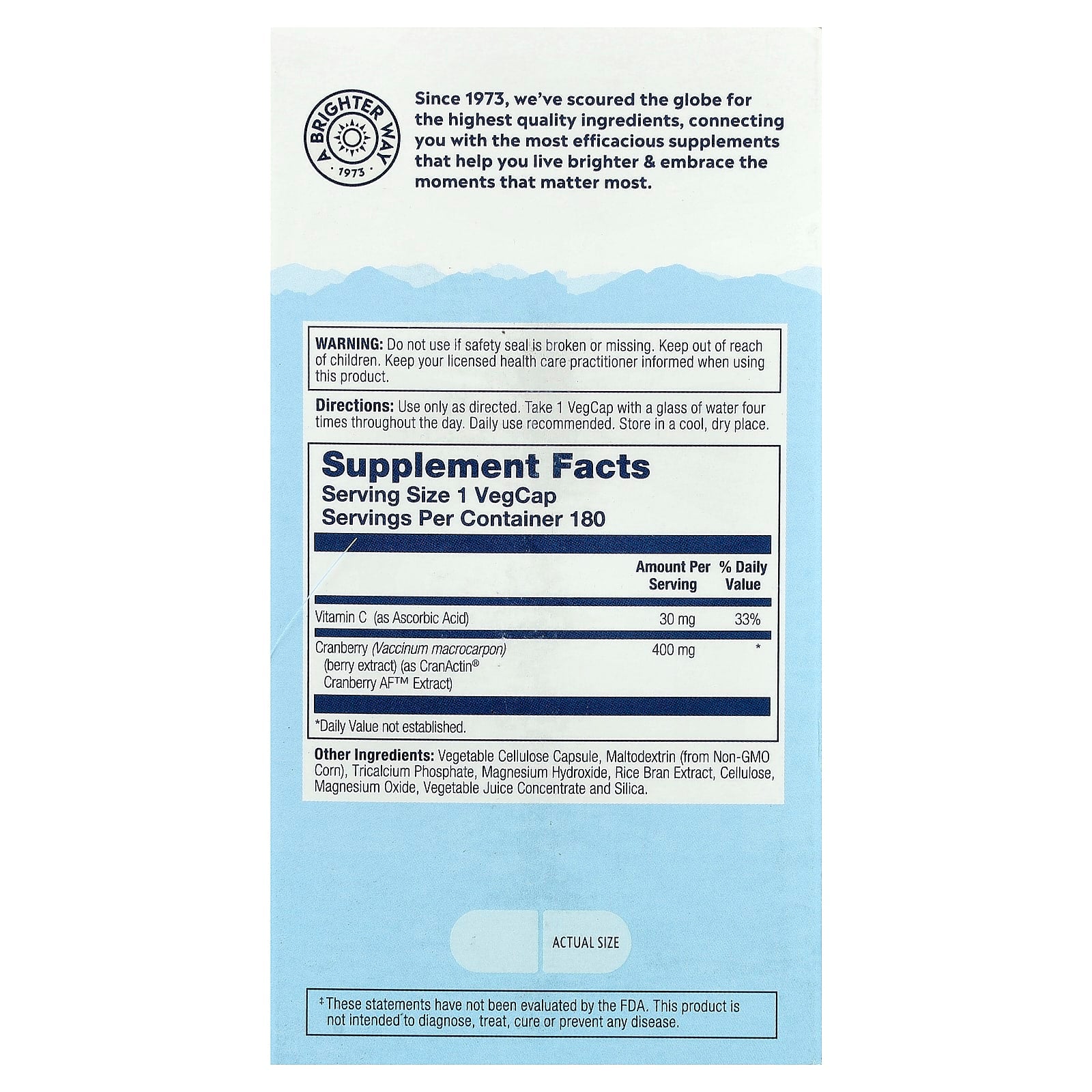 Solaray, CranActin®, Urinary Tract Health, 180 VegCaps - Image 2