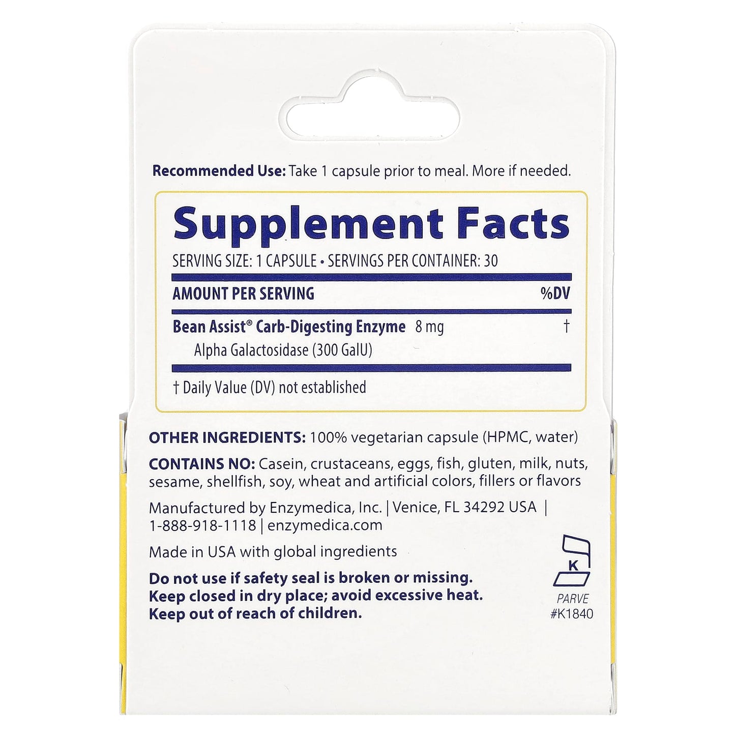 Fast-Acting Digestive Relief with Enzymedica BeanAssist® - 30 Capsules - Image 2