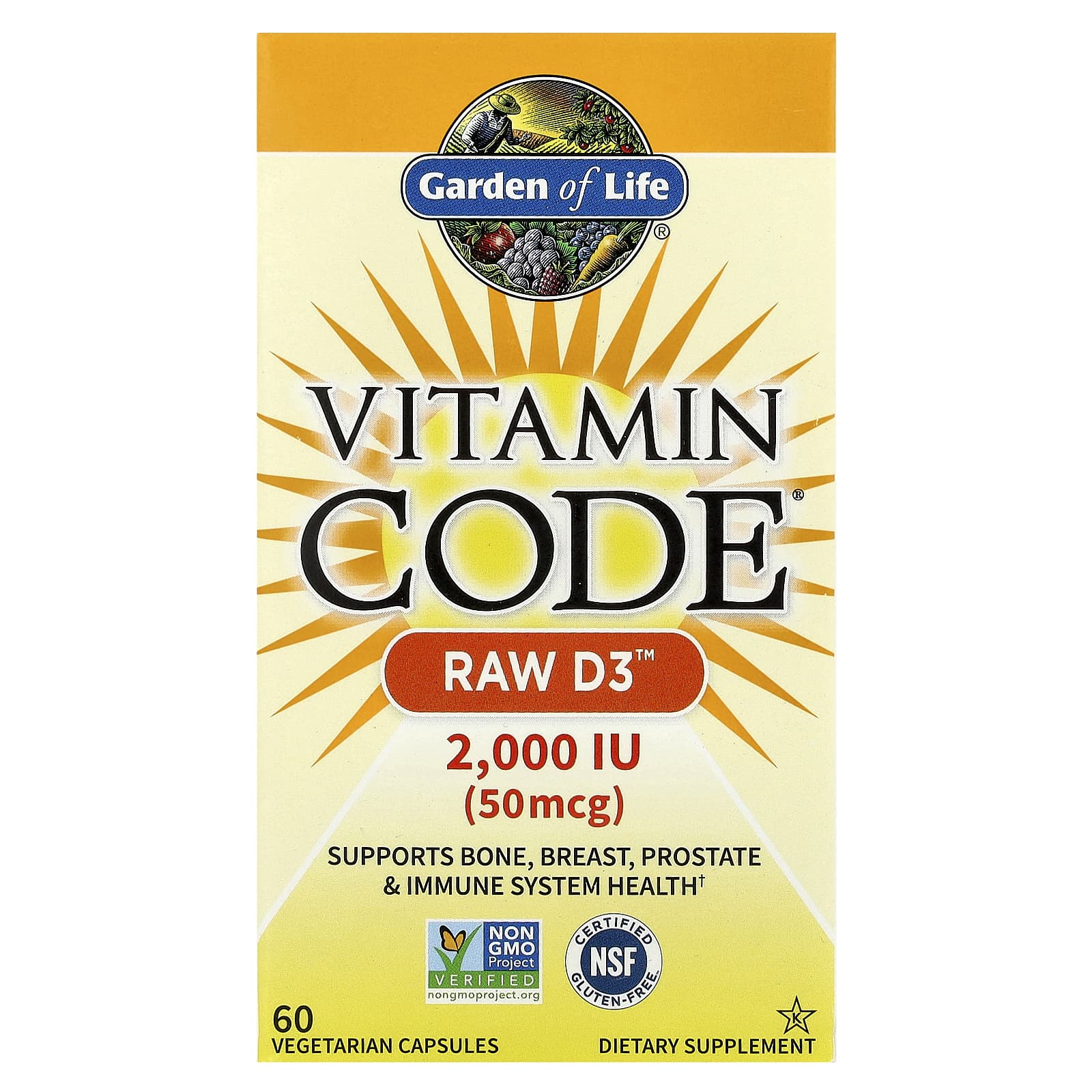 Vitamin D3 Supplement for Bone & Immune Health | Garden of Life - Image 1