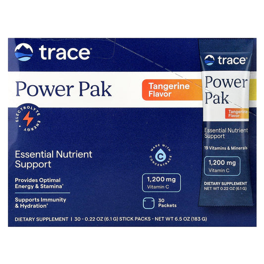 Trace, Power Pak, Tangerine, 30 Stick Packs, 0.22 oz (6.1 g) Each - Image 1