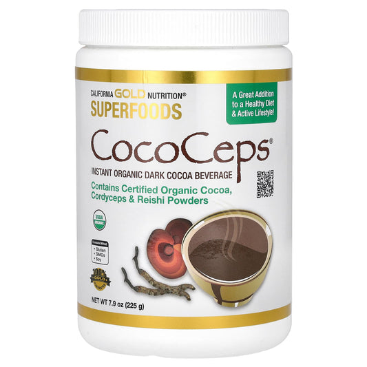 Organic Dark Cocoa Superfood Beverage by California Gold Nutrition - Image 1