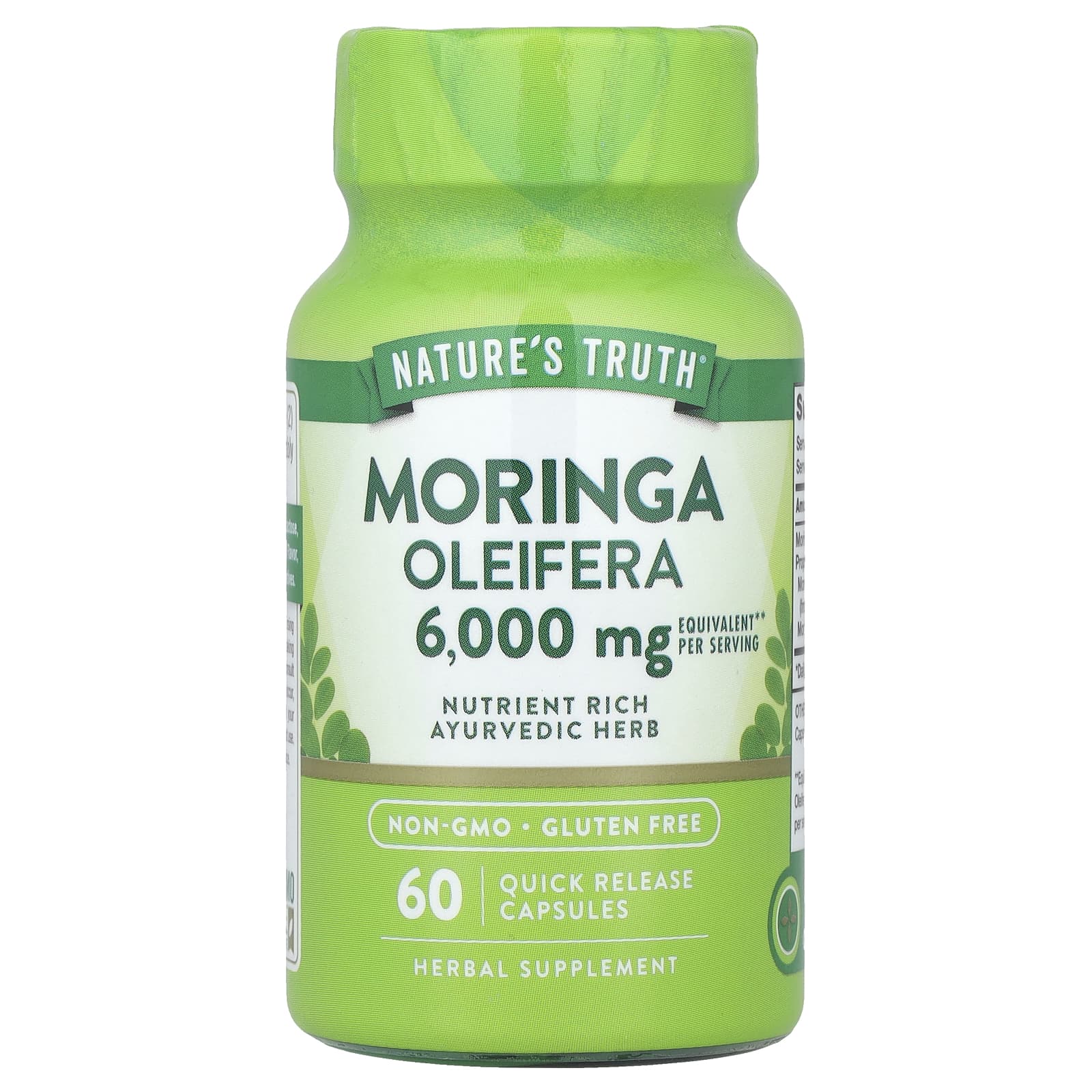 Nature's Truth, Moringa Oleifera, 60 Quick Release Capsules (3,000 mg per Capsule) - Image 1