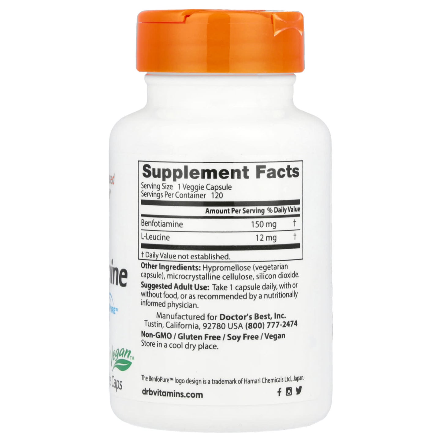Boost Glucose Metabolism with Doctor's Best Benfotiamine 150 - Image 2